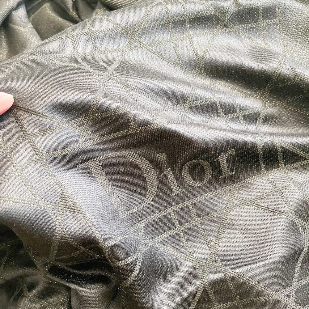 Christian Dior Cannage Metallic Shimmer Shawl Scarf Stole - Picture 10 of 16
